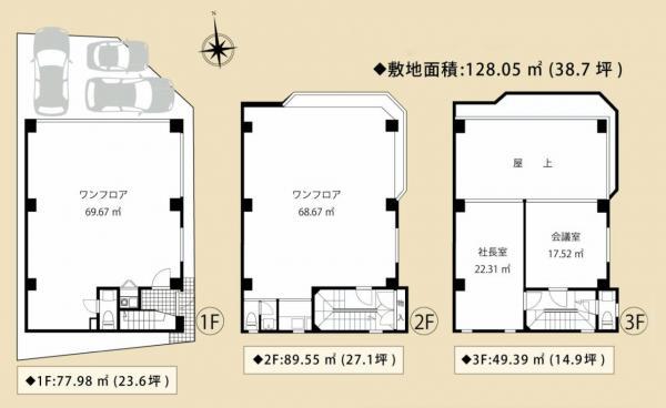 Floor plan. 46,800,000 yen, 4K, Land area 128.05 sq m , Building area 225.54 sq m