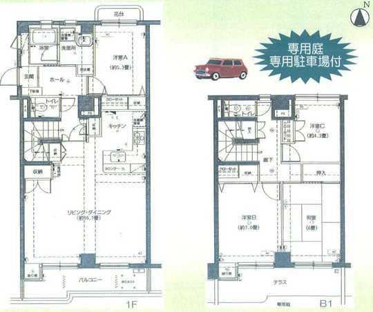 Floor plan. 4LDK, Price 32 million yen, Footprint 109.58 sq m