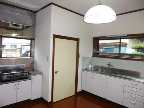 Kitchen. It is with gas stove. 