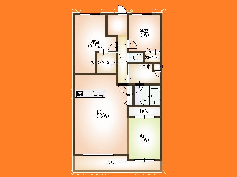 Floor plan. 3LDK, Price 29.5 million yen, Occupied area 90.49 sq m , Balcony area 13.17 sq m Floor