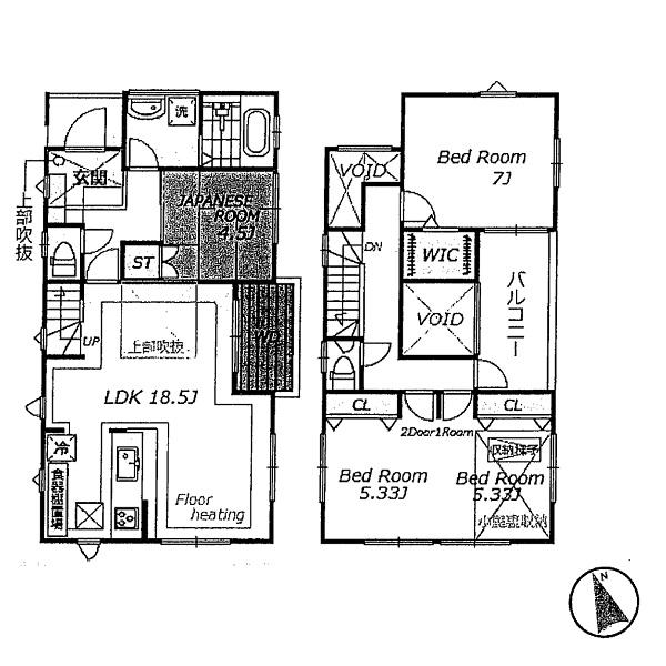 Floor plan. 29,800,000 yen, 3LDK, Land area 172.16 sq m , Building area 98.32 sq m