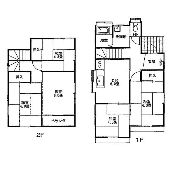 Floor plan. 24,800,000 yen, 5DK, Land area 101.21 sq m , Building area 78.93 sq m