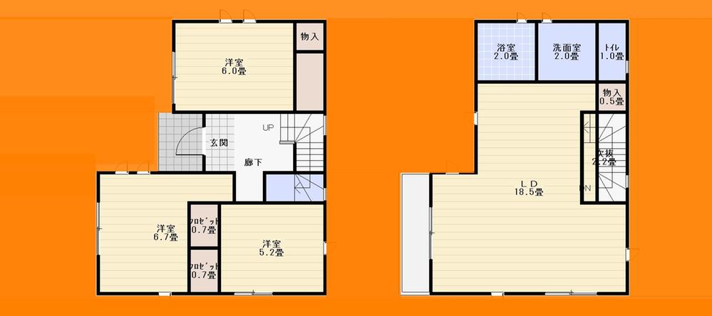 Floor plan. 31,800,000 yen, 3LDK, Land area 80.34 sq m , Building area 86.11 sq m floor plan