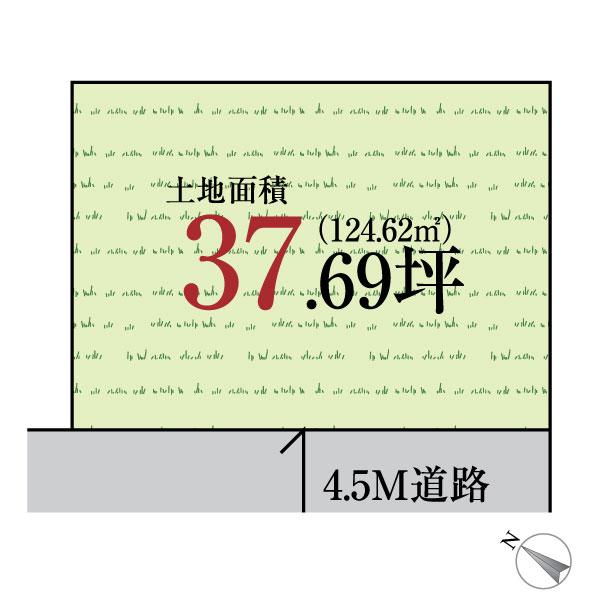 Compartment figure. Land price 27,800,000 yen, Land area 124.62 sq m
