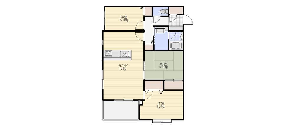 Floor plan. 3LDK, Price 19,980,000 yen, Occupied area 68.93 sq m , Balcony area 5.01 sq m