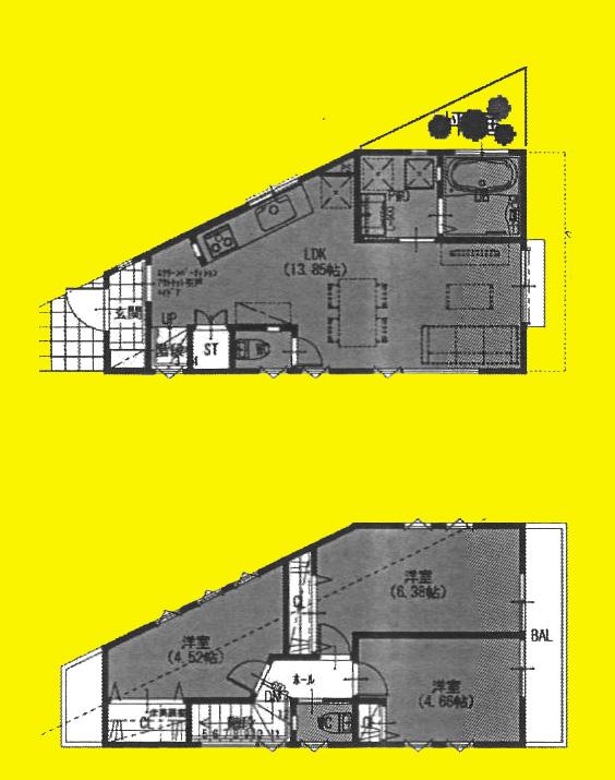 Floor plan. 27,800,000 yen, 3LDK, Land area 86.11 sq m , Building area 68.84 sq m