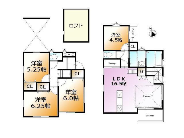 Floor plan. 31,800,000 yen, 4LDK, Land area 71.56 sq m , Building area 89.1 sq m