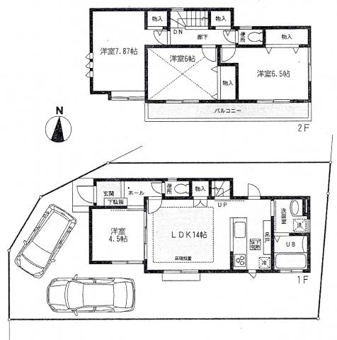 Floor plan. 39,500,000 yen, 4LDK, Land area 110.04 sq m , Building area 87.57 sq m