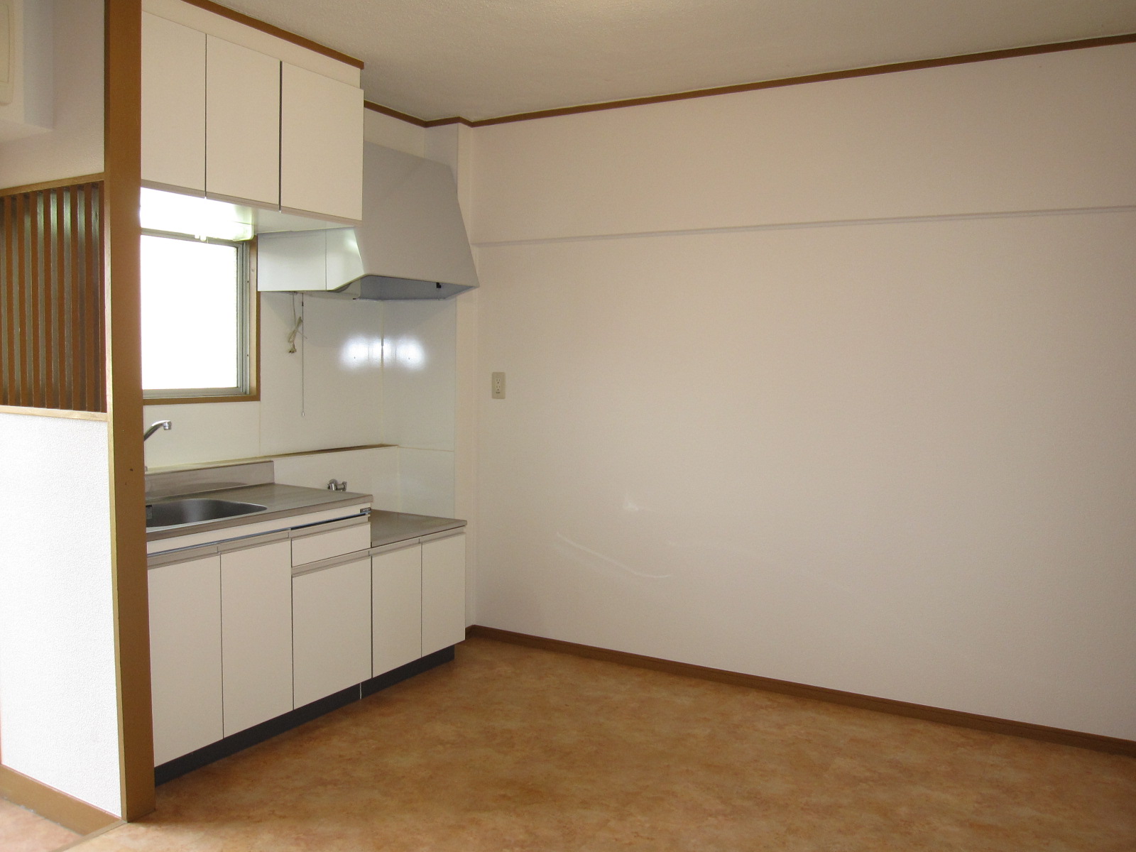 Kitchen. Bright kitchen has a window