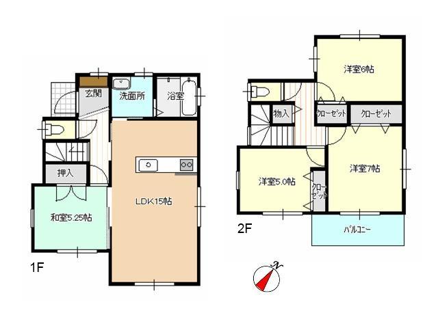 Floor plan. 33 million yen, 4LDK, Land area 117.42 sq m , Building area 92.74 sq m Higashikurume Yanagikubo 2-chome, floor plan