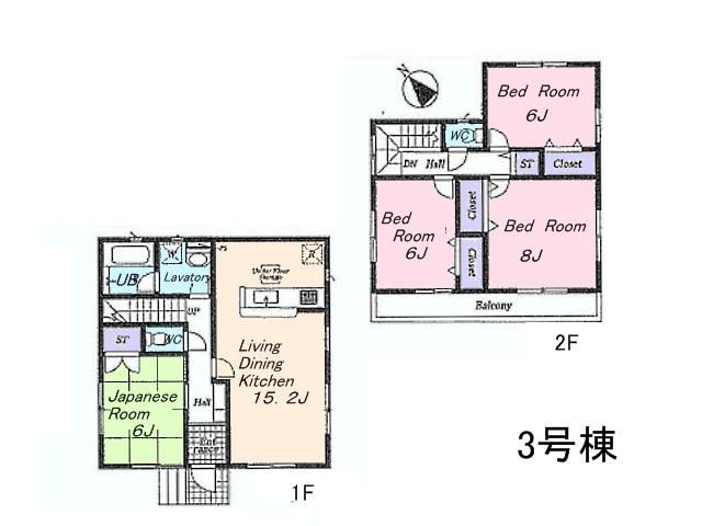 Floor plan. 31,800,000 yen, 4LDK, Land area 102.13 sq m , Building area 96.39 sq m