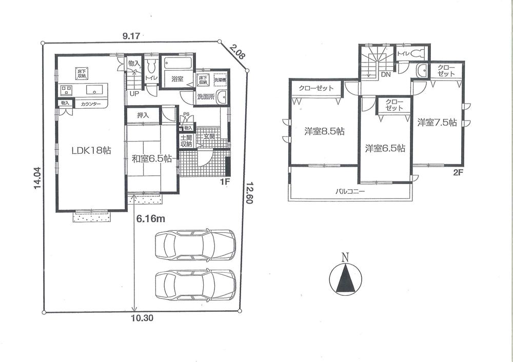 Floor plan. 45,800,000 yen, 4LDK, Land area 145.85 sq m , Building area 114.26 sq m