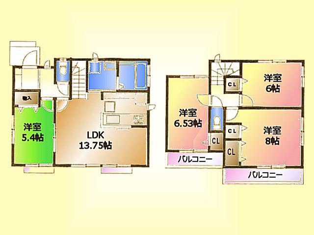 Floor plan. 28.8 million yen, 4LDK, Land area 120.1 sq m , Building area 91.29 sq m