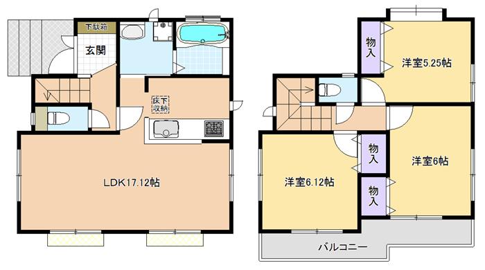 Floor plan. (C Building), Price 40,800,000 yen, 3LDK, Land area 101.91 sq m , Building area 80.73 sq m