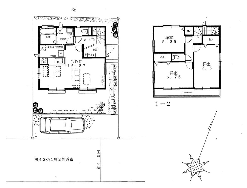 Floor plan. (I Building), Price 34,800,000 yen, 3LDK, Land area 109.4 sq m , Building area 86.94 sq m