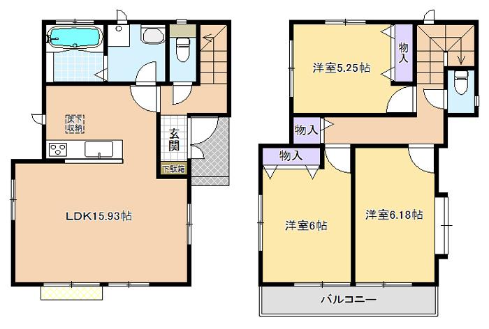 Floor plan. 29,800,000 yen, 3LDK, Land area 101.2 sq m , Building area 80.32 sq m