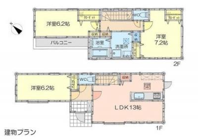 Floor plan. 26,800,000 yen, 3LDK, Land area 76.62 sq m , Building area 82.38 sq m