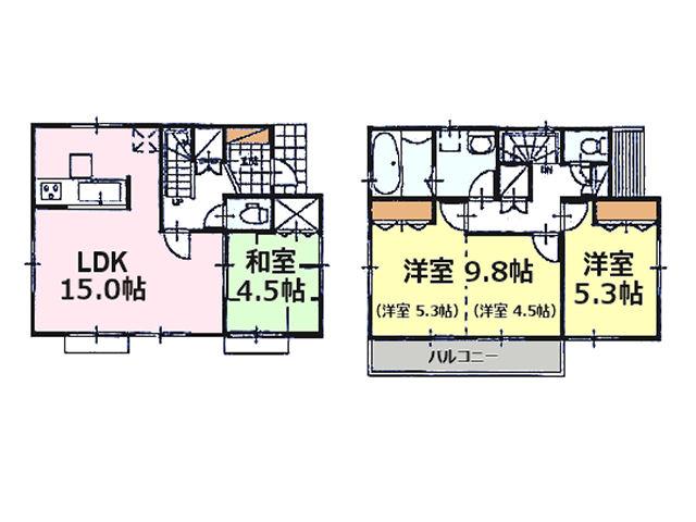 Building plan example (floor plan). Building price 11 million yen Building area 82.62 sq m     
