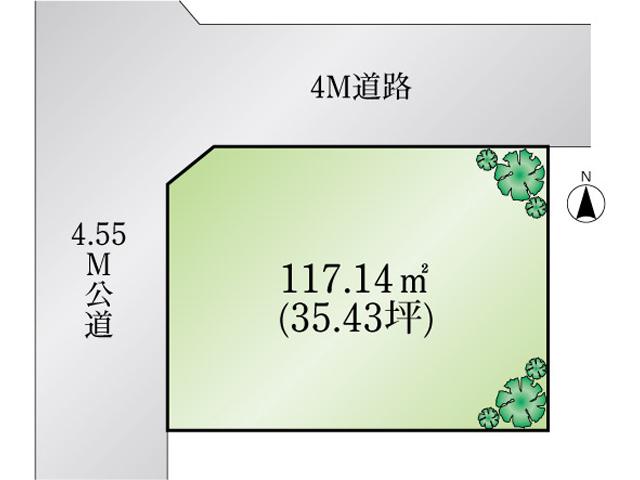 The entire compartment Figure. Higashikurume having original 2-chome compartment