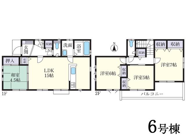 Floor plan. Rendering (1 Building ~ 7 Building)