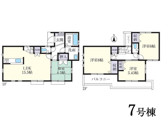 Floor plan. Rendering (1 Building ~ 7 Building)