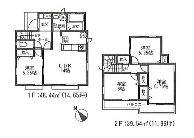 Floor plan. (Q Building), Price 31,800,000 yen, 4LDK, Land area 110.09 sq m , Building area 87.98 sq m