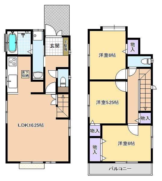 Floor plan. 31,900,000 yen, 3LDK, Land area 106.66 sq m , Top light in the building area 83.42 sq m 2 floor, Living is a 16-quires more than 3LDK