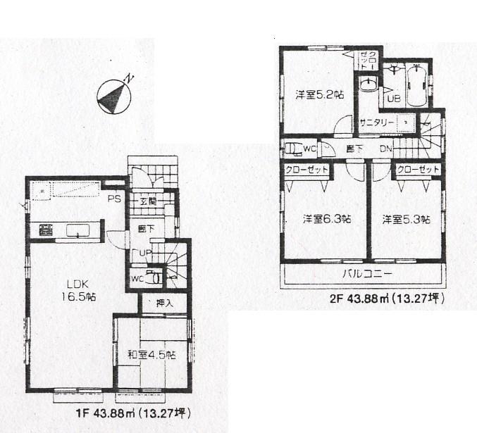 Floor plan. (17 Building), Price 31,800,000 yen, 4LDK, Land area 110.1 sq m , Building area 87.76 sq m