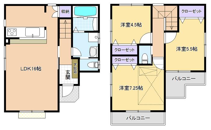 Floor plan. 42,800,000 yen, 3LDK, Land area 100.73 sq m , Building area 79.08 sq m south road ・ Day good