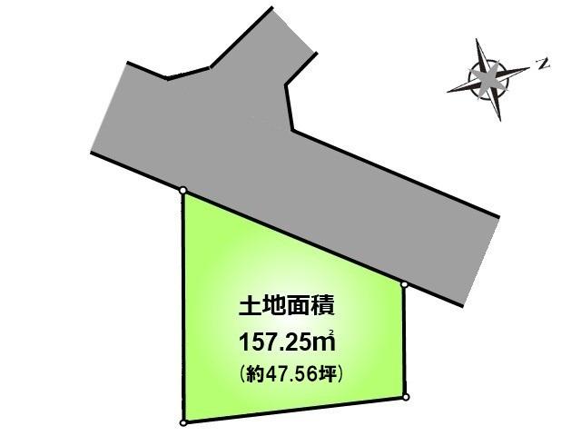 Compartment figure. Land price 30,800,000 yen, Land area 157.25 sq m Higashikurume Saiwaicho 4-chome compartment view