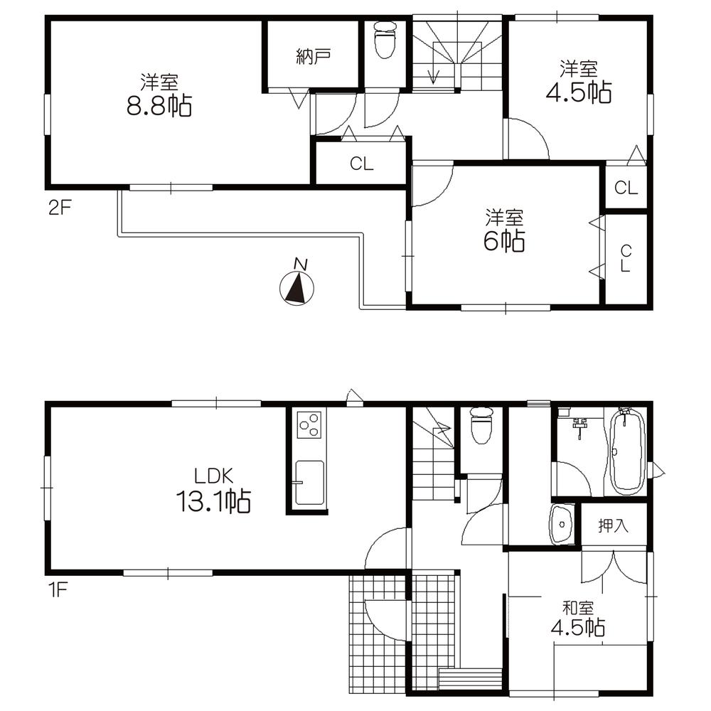 Floor plan. Price 33,800,000 yen, 4LDK, Land area 115.85 sq m , Building area 91.12 sq m