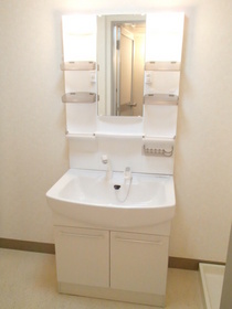 Washroom. Basin dressing room spread type