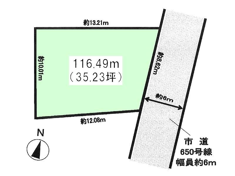 Compartment figure. Land price 26,800,000 yen, Land area 116.49 sq m compartment view