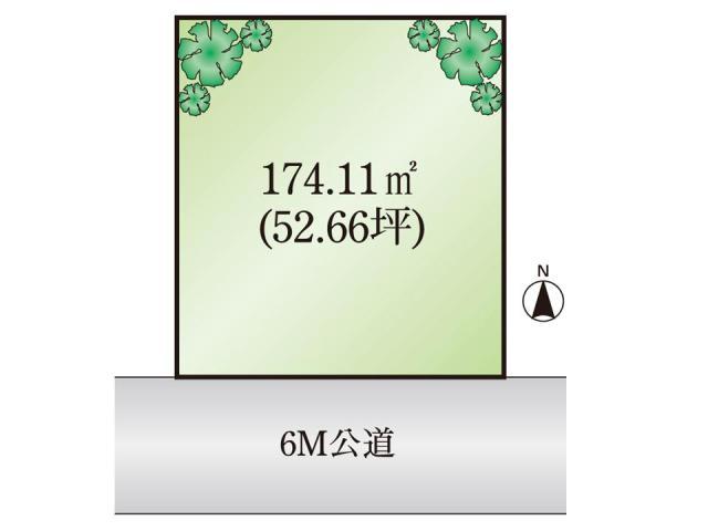 Compartment figure. Land price 28,900,000 yen, Land area 174 sq m Onta-cho 1-chome compartment view