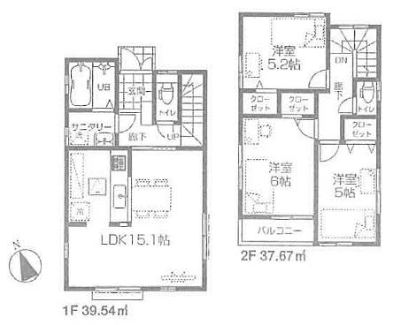 Floor plan. 27,800,000 yen, 3LDK, Land area 93.01 sq m , Building area 77.21 sq m floor plan