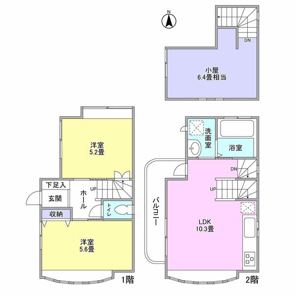 Floor plan. 25,800,000 yen, 2LDK, Land area 70.53 sq m , Building area 50.8 sq m floor plan