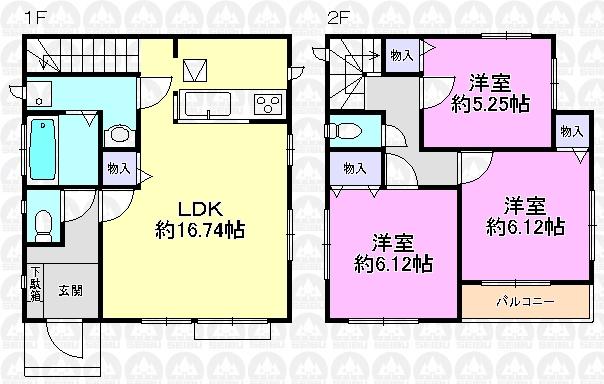 Floor plan. (G Building), Price 27,800,000 yen, 3LDK, Land area 114.41 sq m , Building area 82.39 sq m