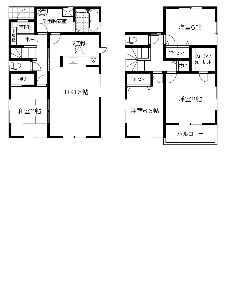 Floor plan. (1 Building), Price 39,800,000 yen, 4LDK, Land area 113.49 sq m , Building area 105.99 sq m