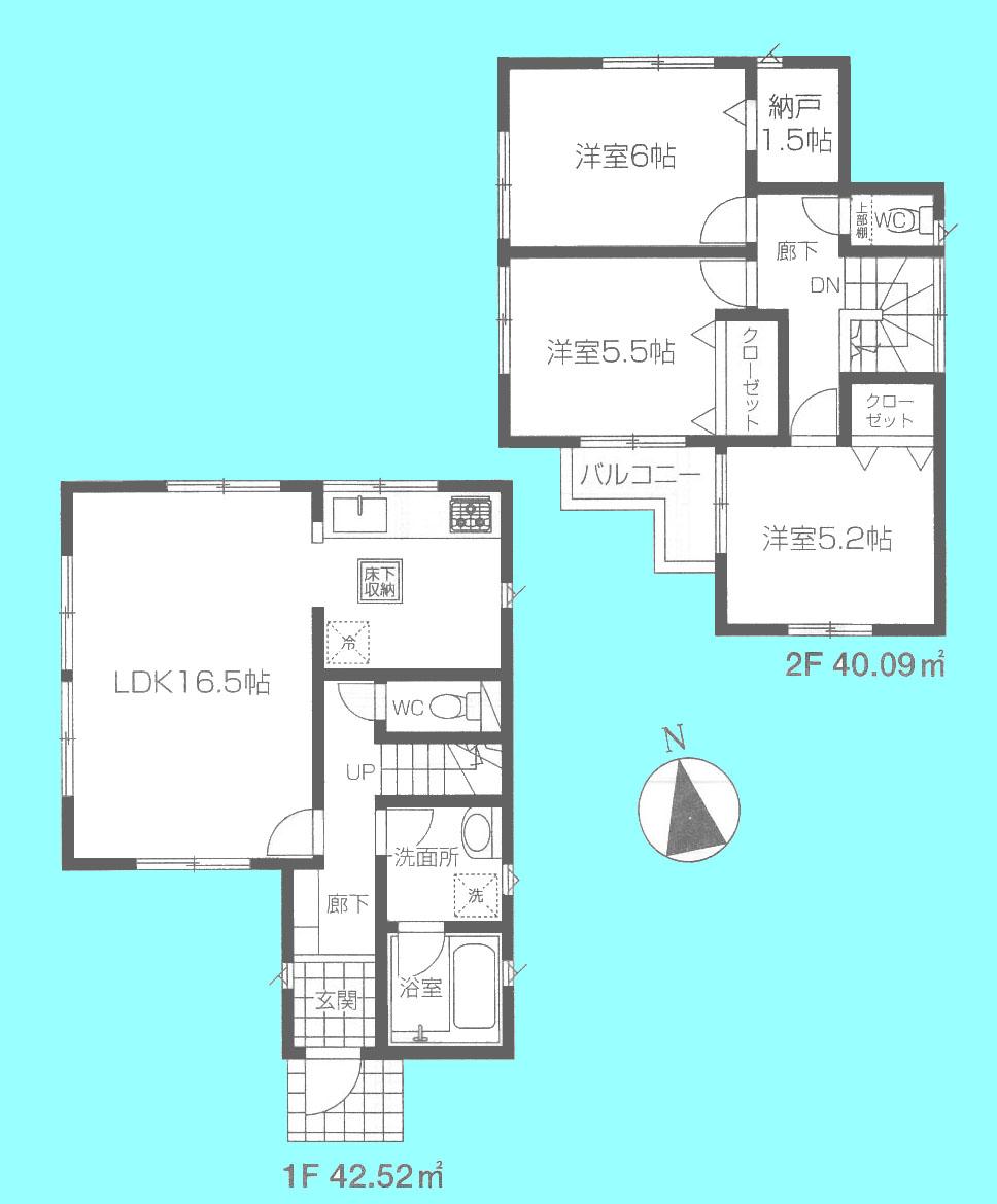 Floor plan. 33,800,000 yen, 3LDK + S (storeroom), Land area 111.27 sq m , Building area 82.61 sq m 4 Building 33,800,000 yen
