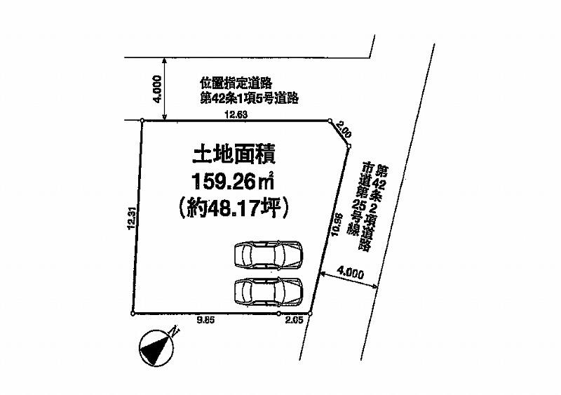 Compartment figure. 37,800,000 yen, 4LDK + S (storeroom), Land area 159.26 sq m , Building area 102.23 sq m northeast corner lot!
