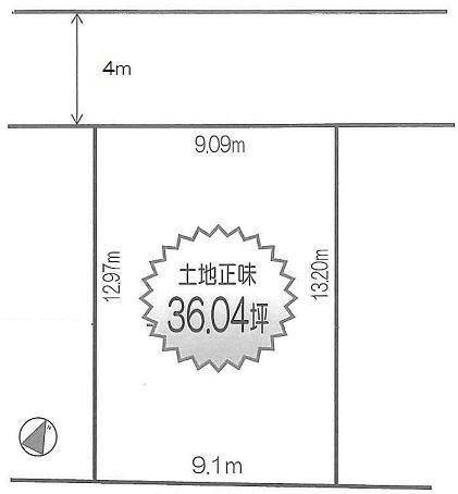 Compartment figure. Land price 27,800,000 yen, Land area 119.15 sq m compartment view