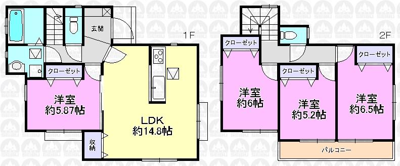 Floor plan. (12 Building), Price 31,800,000 yen, 4LDK, Land area 100.48 sq m , Building area 92.33 sq m