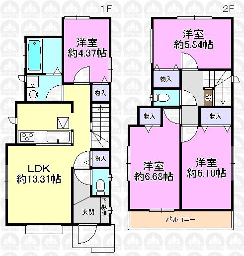 Floor plan. (A Building), Price 33 million yen, 4LDK, Land area 111.27 sq m , Building area 85.54 sq m