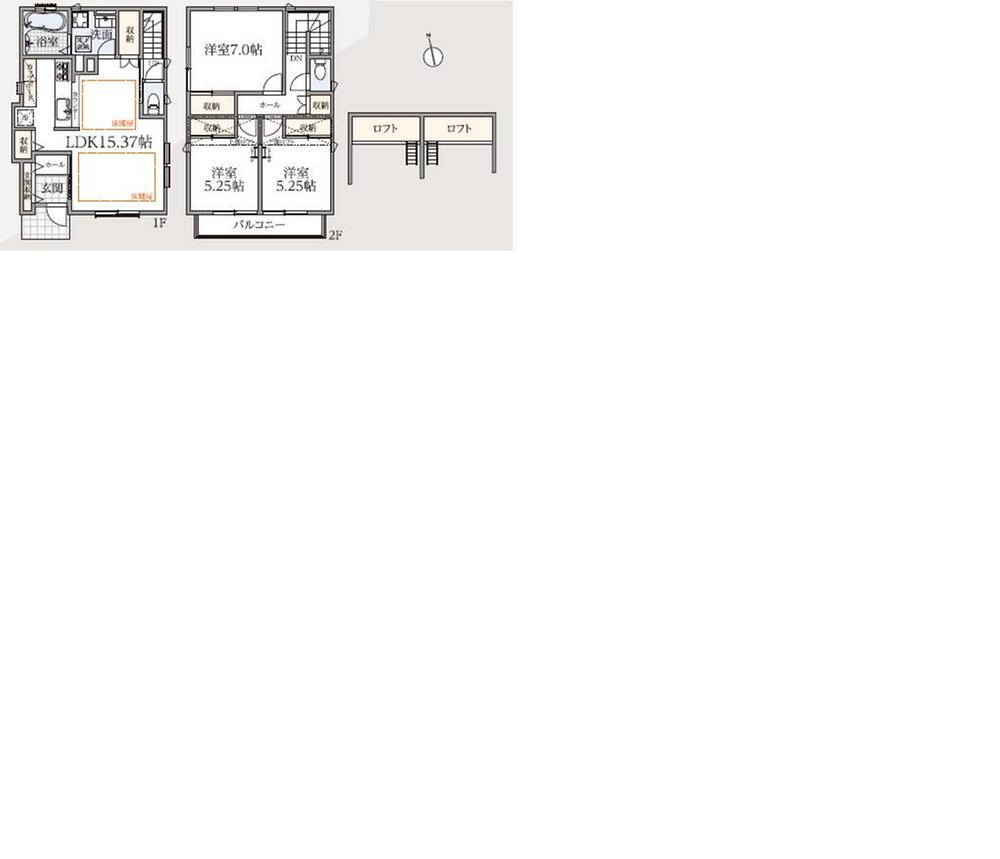 Floor plan. (No.4), Price 49,800,000 yen, 3LDK, Land area 106.89 sq m , Building area 84.61 sq m
