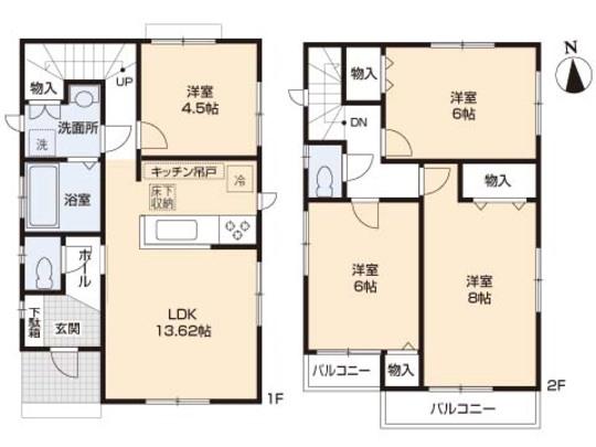Floor plan. 34,300,000 yen, 4LDK, Land area 110.01 sq m , Building area 86.94 sq m floor plan
