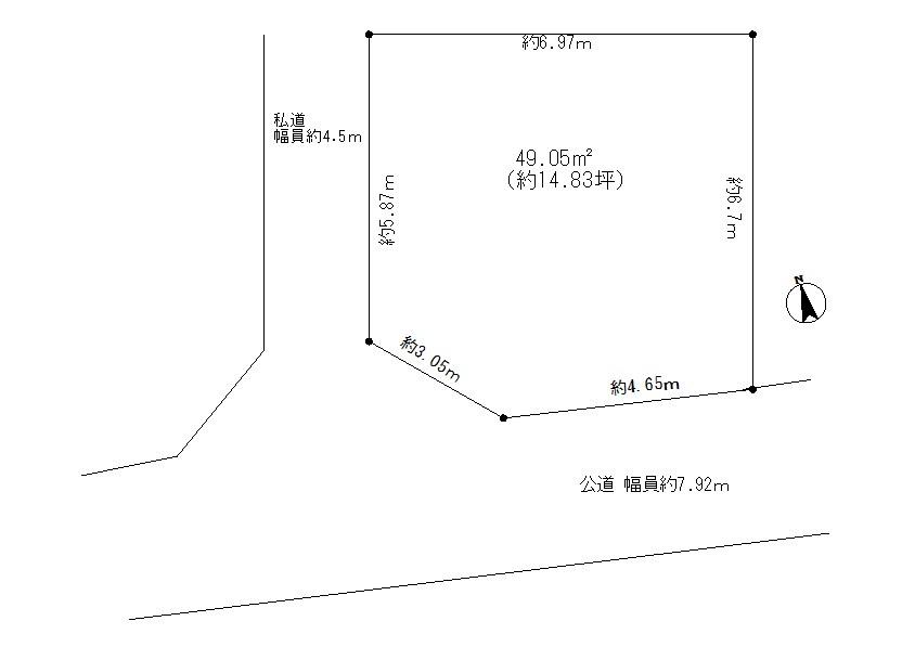 Compartment figure. Land price 12 million yen, Land area 49.05 sq m