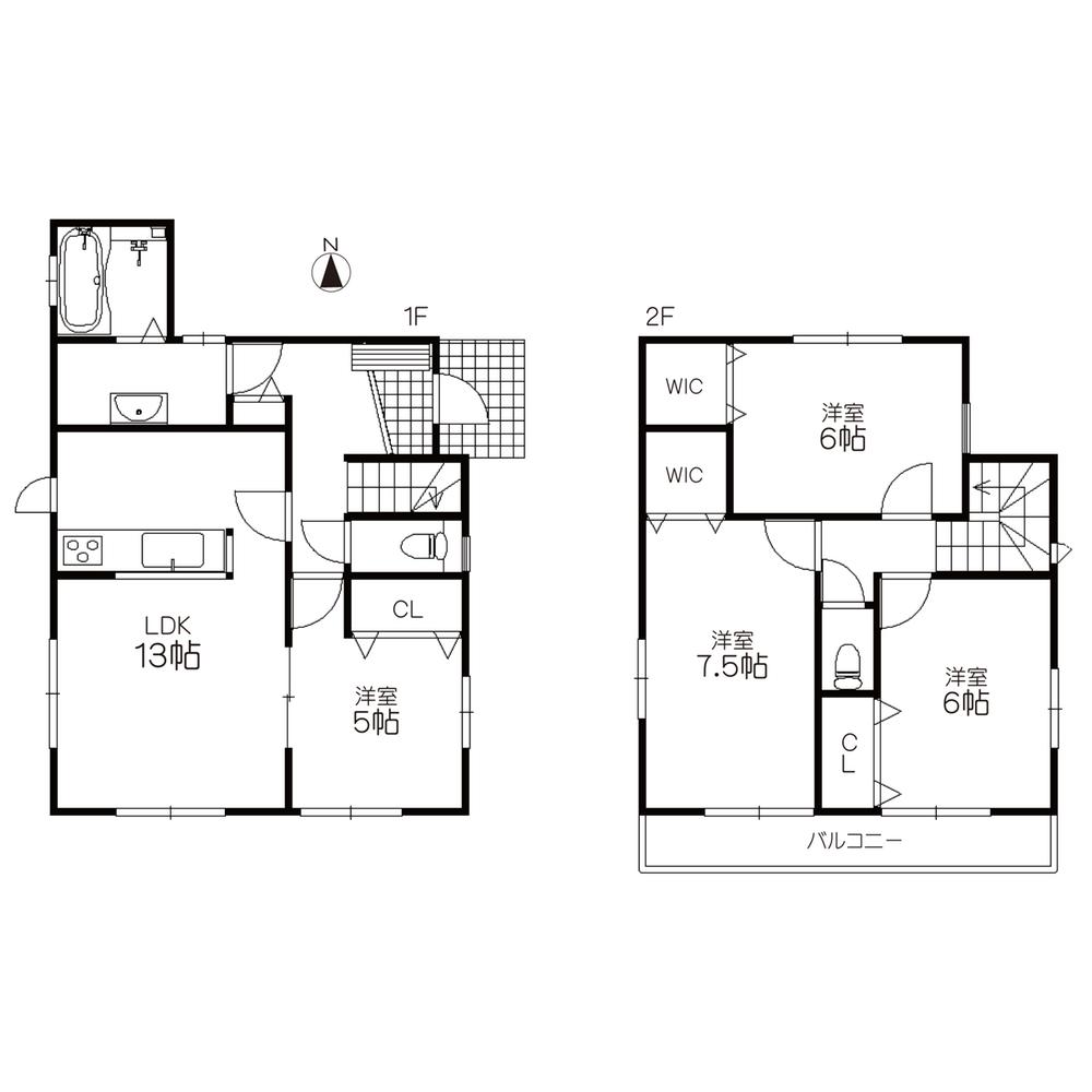 Floor plan. (1 Building), Price 31,800,000 yen, 4LDK, Land area 100.48 sq m , Building area 92.73 sq m