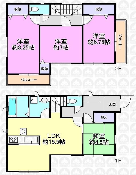 Floor plan. 930m until Kasei elementary school