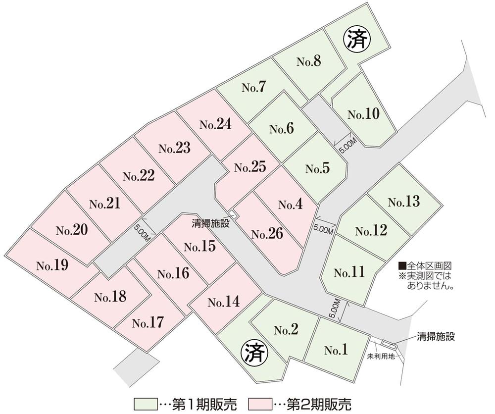 The entire compartment Figure. Phase 1 ・ Phase 2 alignment all 26 buildings of new construction condominiums