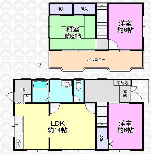 Floor plan. 20.8 million yen, 3LDK, Land area 176.9 sq m , Building area 79.48 sq m